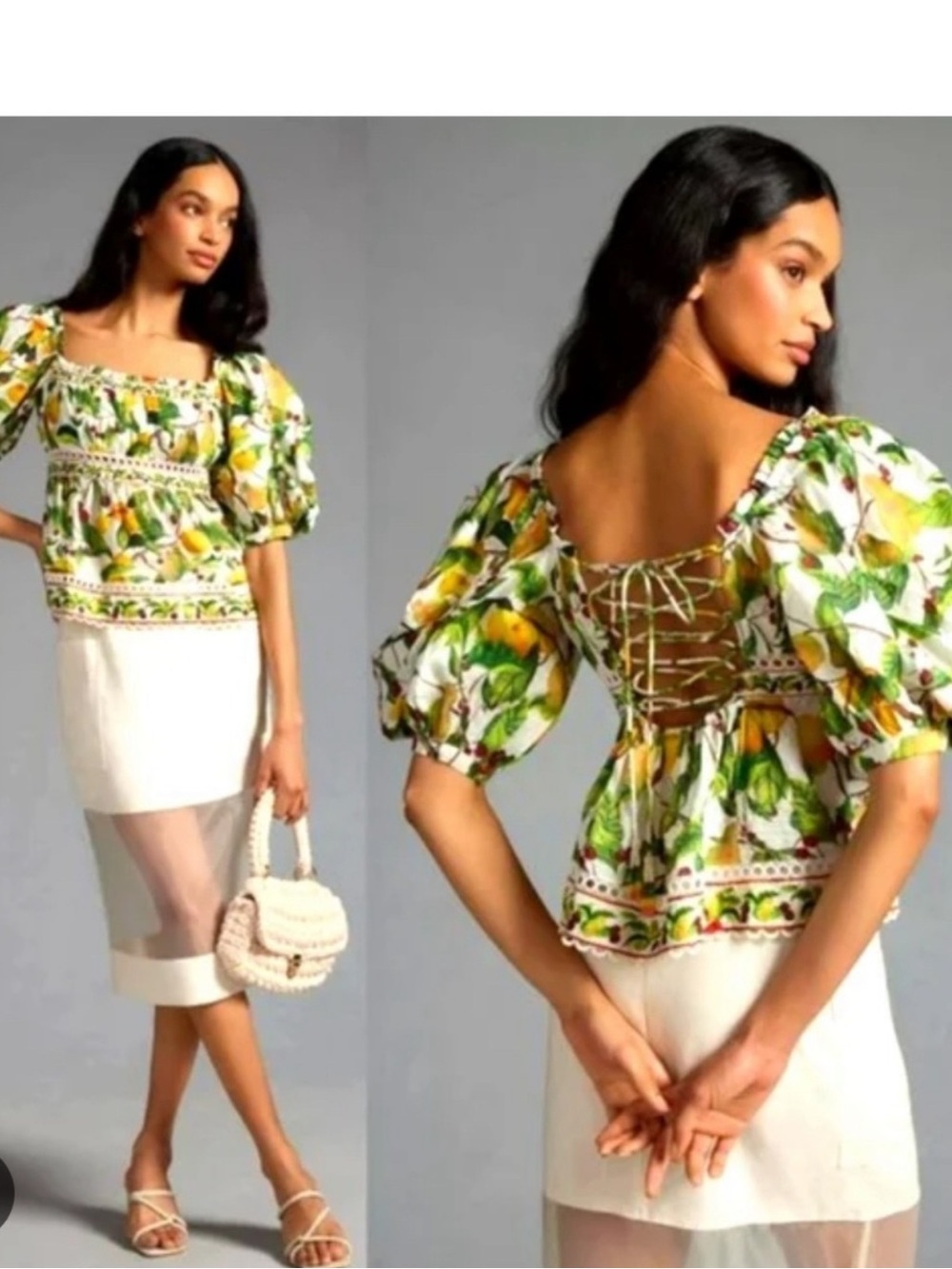 NWT Farm Rio Fruit Orchard Top Size L